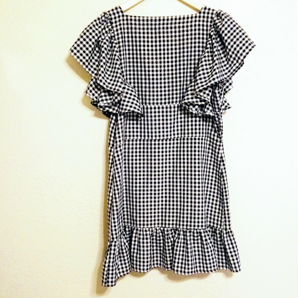 Hers & Mine vintage style ruffle sleeve dress - Picture 2 of 8